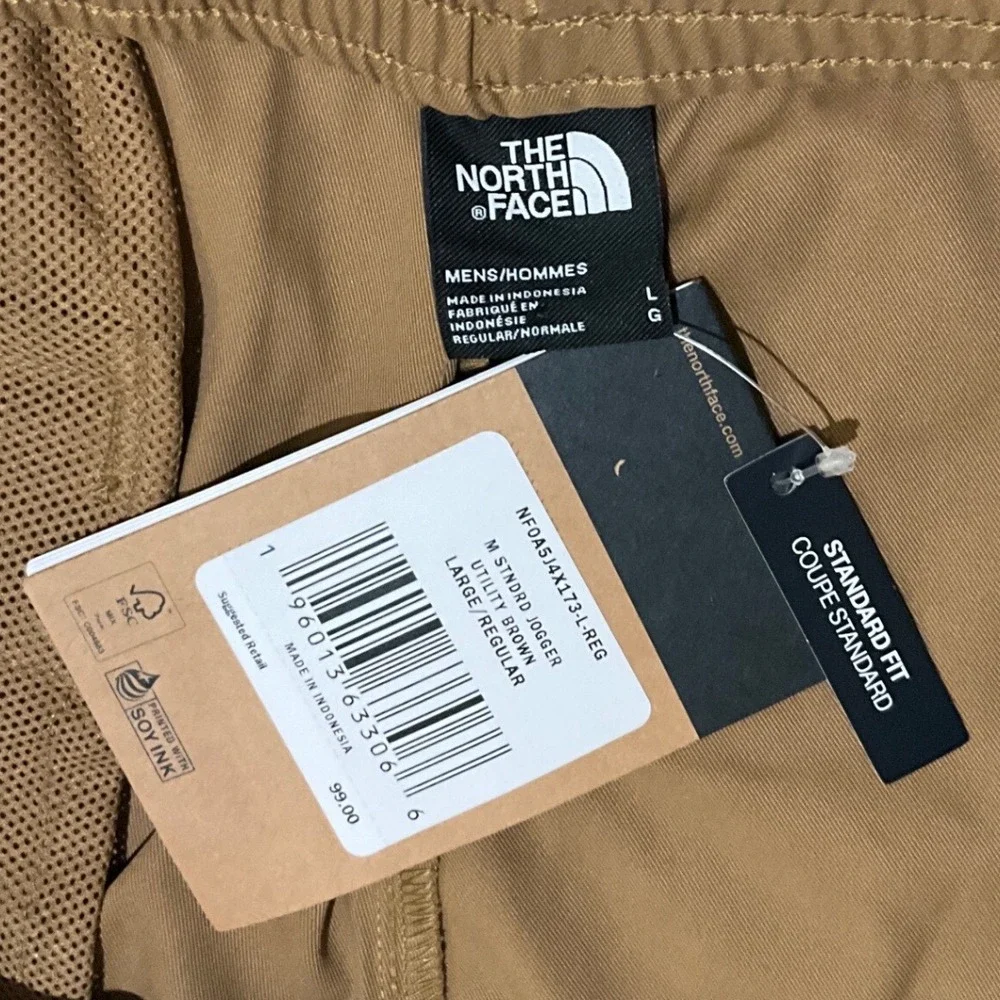 The North Face Utility Brown Standard Fit‎ Jogger Pants Mens Large Regular NWT